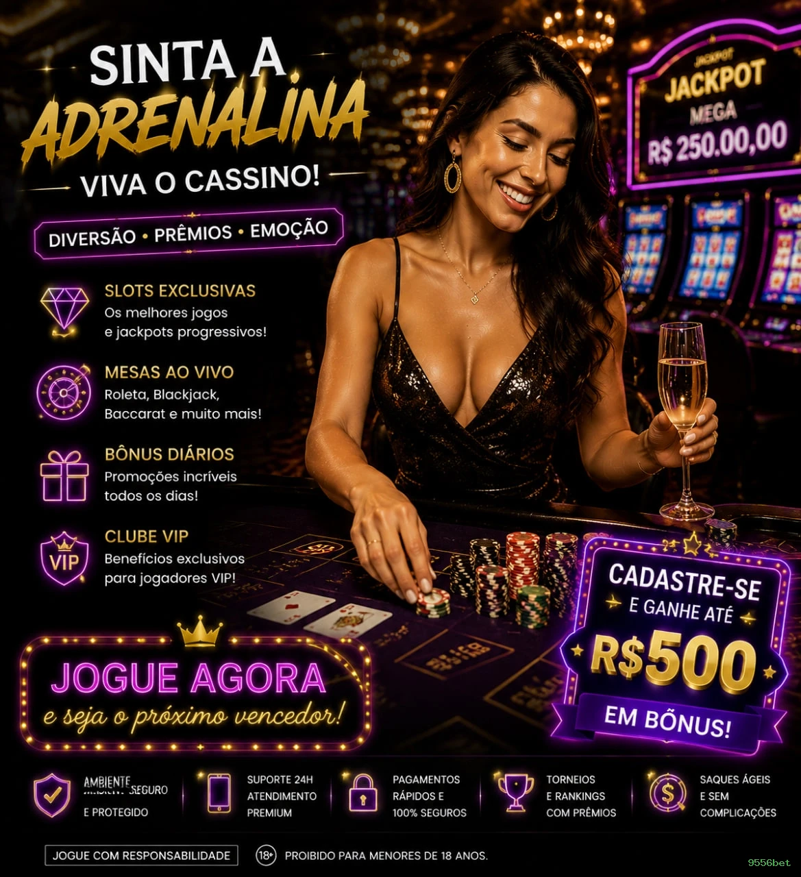 Streaming 4K no cassino ao vivo da 9556bet